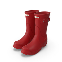 Red Short Rain Boots PNG & PSD Images