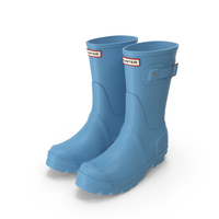 Blue Short Rain Boots PNG & PSD Images
