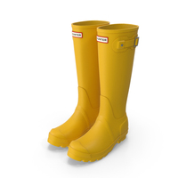 Yellow Tall Rain Boots PNG & PSD Images