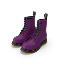 Purple Women Leather Boots PNG & PSD Images