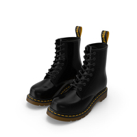 Black Women Leather Boots PNG & PSD Images