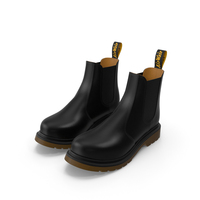 Black Leather Chelsea Boots PNG & PSD Images