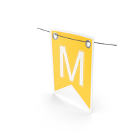 Garland Flag With Letter M PNG & PSD Images