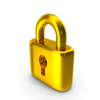 Lock Closed Gold PNG & PSD Images