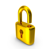 Lock Open Gold PNG & PSD Images