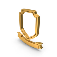 Outline Badge Gold PNG & PSD Images