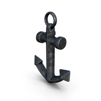 Anchor Old Metallic Black PNG & PSD Images