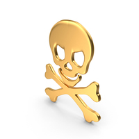 Gold Toxic Hazard Symbol PNG & PSD Images