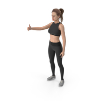 Sport Woman Positive Gesture PNG & PSD Images