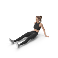 Sport Woman on Floor PNG & PSD Images