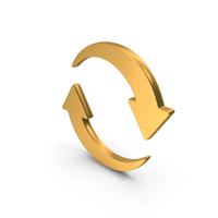 Refresh Button Gold PNG & PSD Images