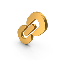 Gold User Interface Linking Chain Symbol PNG & PSD Images