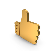 Like Button Gold PNG & PSD Images