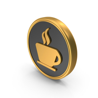Gold Coffee Symbol PNG & PSD Images