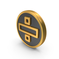 Division Math Gold Coin PNG & PSD Images