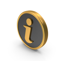 I Info Web service Gold Coin PNG & PSD Images