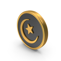 Gold & Black Muslim Religious Symbol PNG & PSD Images