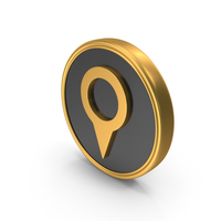 Gold & Black Navigation Map Symbol PNG & PSD Images