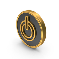 Gold & Black Power Symbol PNG & PSD Images