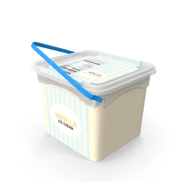 Ice Cream Type Gallon Generic Vanilla Label PNG & PSD Images