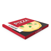 4 Cheese Pizza Box PNG & PSD Images