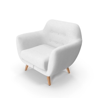 White Loa Armchair PNG & PSD Images