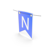 Garland Flag With Letter N PNG & PSD Images