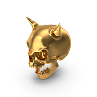 Gold Horror Skull PNG & PSD Images