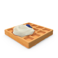 Waffle With Cream PNG & PSD Images