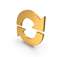 Refresh Button Gold PNG & PSD Images