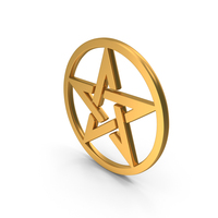 Gold Pentagram Symbol PNG & PSD Images