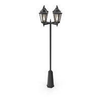 Street Lamp With Four Lamps PNG & PSD Images
