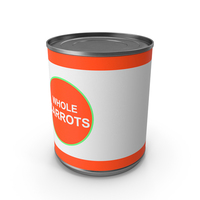 Canned Carrots 8 25oz Generic Label PNG & PSD Images