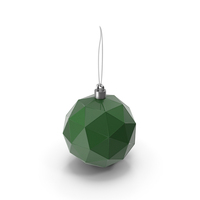 Green Geometric Christmas Ball PNG & PSD Images