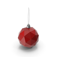 Red Geometric Christmas Ball PNG & PSD Images