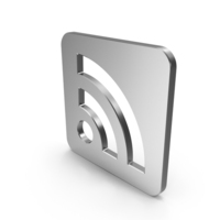 Silver RSS Feed Icon PNG & PSD Images