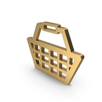 Gold Shopping Basket Icon PNG & PSD Images