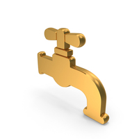 Gold Tap Symbol PNG & PSD Images