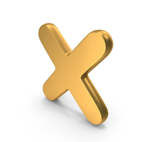 Cross Multiplication Gold PNG & PSD Images