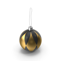 Black and Gold Christmas Ball PNG & PSD Images