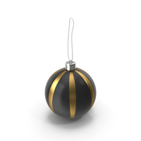 Black and Gold Christmas Ball PNG & PSD Images