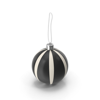 Black and White Christmas Ball PNG & PSD Images