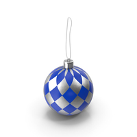Blue and Silver Christmas Ball PNG & PSD Images