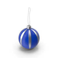 Blue And Silver Christmas Ball PNG & PSD Images
