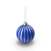 Blue and Silver Christmas Ball PNG & PSD Images