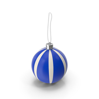 Blue and White Christmas Ball PNG & PSD Images