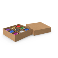 Box with Multicolored Christmas Balls PNG & PSD Images