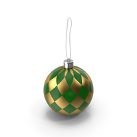 Green and Gold Christmas Ball PNG & PSD Images
