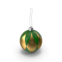 Green and Gold Christmas Ball PNG & PSD Images
