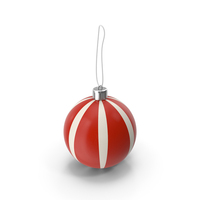 Red and White Christmas Ball PNG & PSD Images